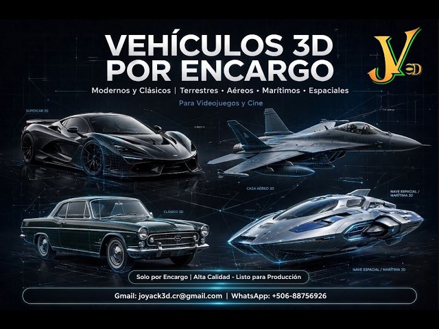 JOYACK3D - 100% custom 3D vehicle and ship modeling (made to order only)