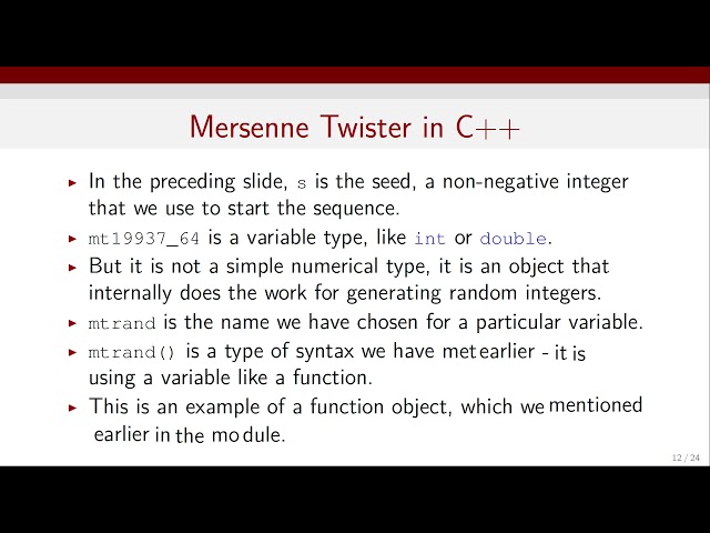 Generating random numbers in C++