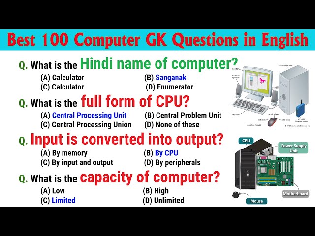 100 Basic Computer GK In English | Computer GK Question | Computer Quiz | Computer Science Questions