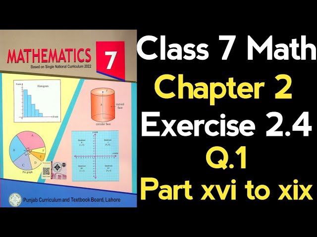 Class 7 Math Chapter 2 Exercise 2.4 Question 1 Part (xvi) to (xix) |  Complete Solution