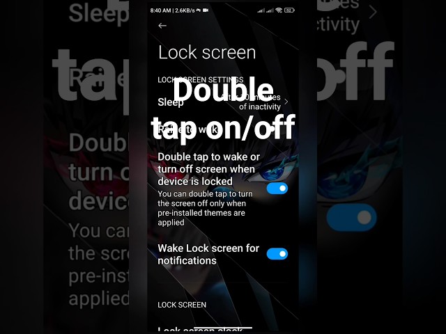 ডাবল ট্যাপে মোবাইলের স্ক্রিন on/off করুন। power button ছাড়াই! #shorts