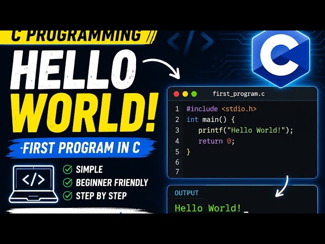 How to Create Your First C Program in VS Code | Hello World in C (Windows 11) ⭐