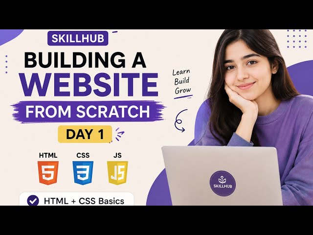 Day 1: Building a Website From Scratch 🚀 | HTML & CSS