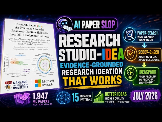 ResearchStudio-Idea: An Evidence-Grounded Research-Ideation Skill Suite from ML Conference Outcomes