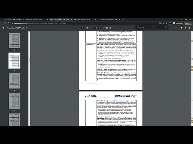 Automotive SPICE in opensource StrictDoc tool, with System Architecure ideas