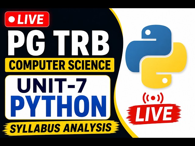 PG TRB Computer Science | Unit 7 Python Syllabus Analysis