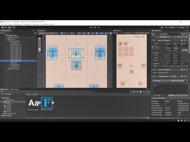 Build the Main Game Scene in Unity | Word Game Course Ep.1