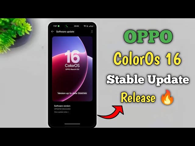 Oppo Reno 14 ColorOs 16 Update Date 📅🔥 | ColorOs 16 Stable Version Release Date Confirm ⚡