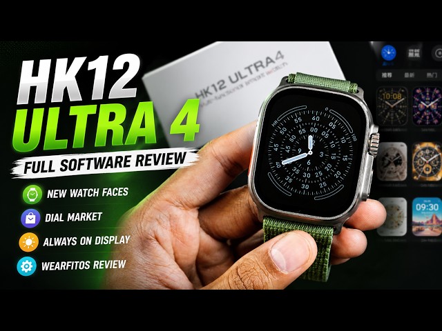 HK12 Ultra 4 Smartwatch | NEW Watch Faces, Dial Market & WearFitOS Review