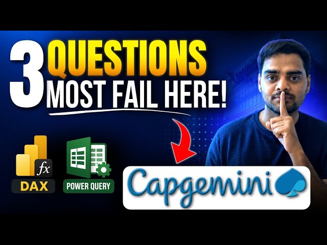 Capgemini:3 Scenarios asked on Power Query | DAX | Power BI Interview😲