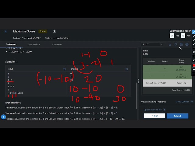Maximise Score | MAXIMSCORE | Codechef Solutions