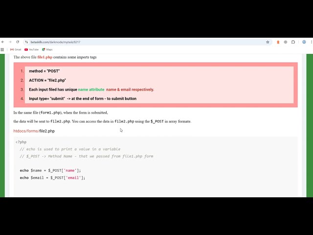How to Pass Data from One File to Another Using Form in PHP | file1.php to file2.php