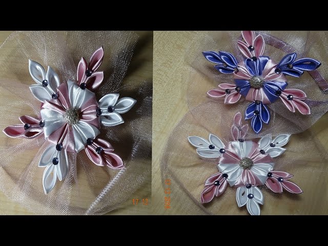 Новый Лепесток Канзаши/Снежинка/Snowflake kanzashi /new petal