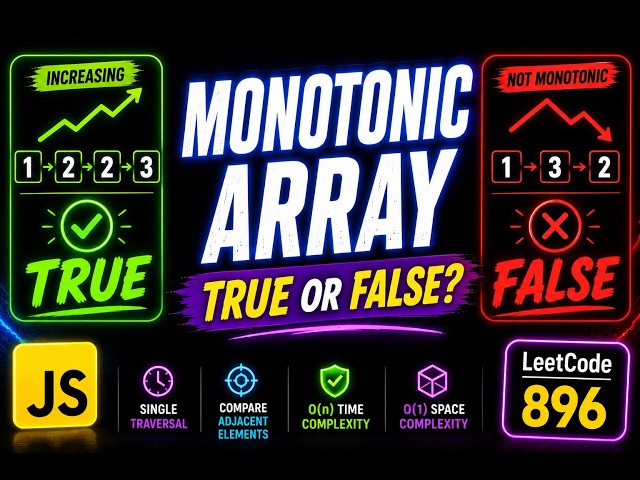 Monotonic Array Interview Question | JavaScript DSA