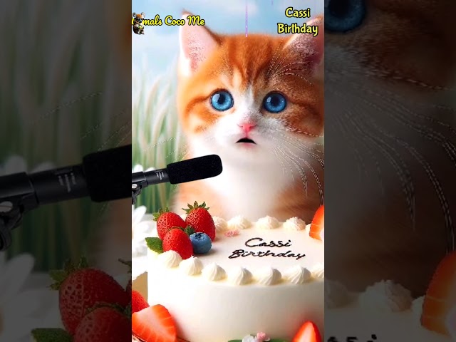 HAPPY BIRTHDAY CASSI | HAPPY BIRTHDAY SONG WITH NAMES | Adorable Cute Cat 😺 #cat #cute