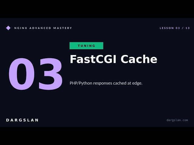 Nginx Advanced #03 | FastCGI Cache | PHP/Python at Edge