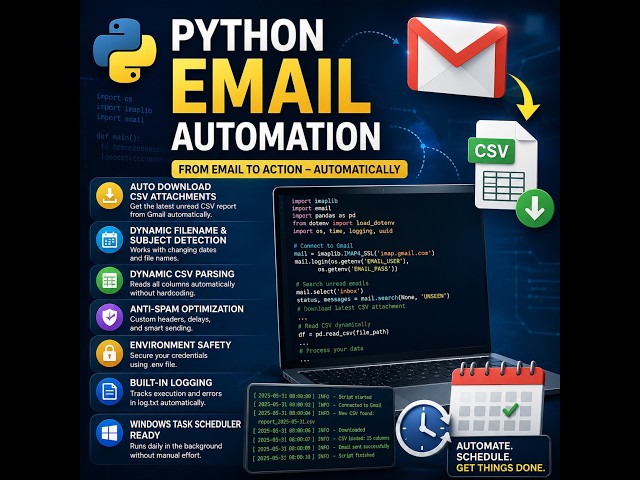 Python Email Automation — Gmail CSV Report Automation: Live Demo