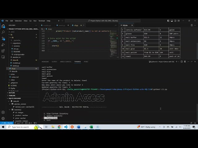 Python SQL CLI Project