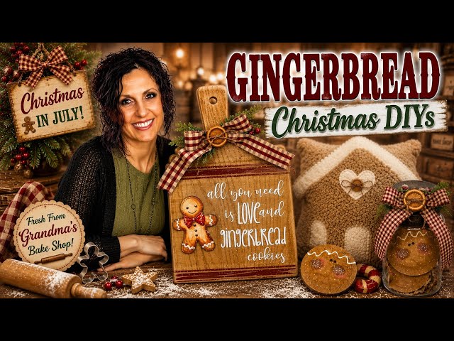Christmas in July! Cozy Gingerbread Christmas DIYs.