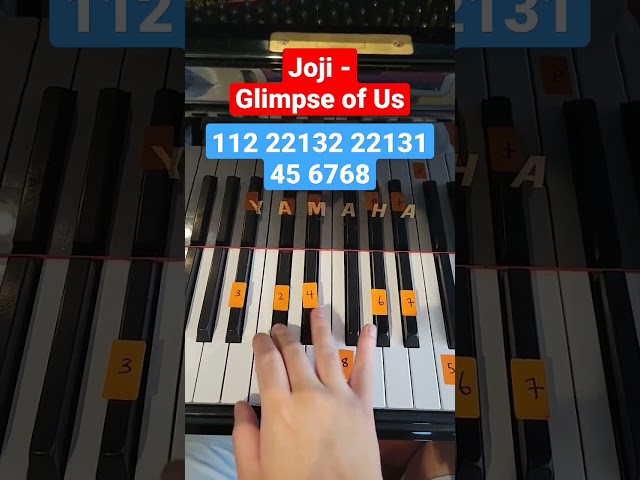 Glimpse of Us Piano Tutorial Easy