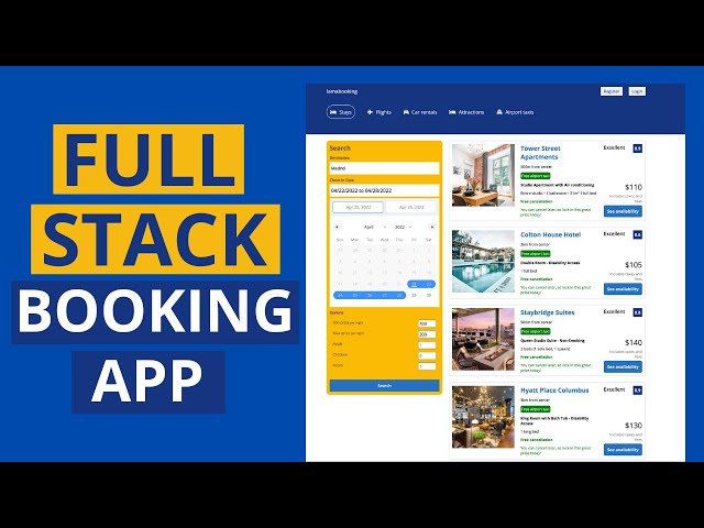 React Node.js Booking App Full Tutorial | MERN Stack Reservation App (JWT, Cookies, Context API)