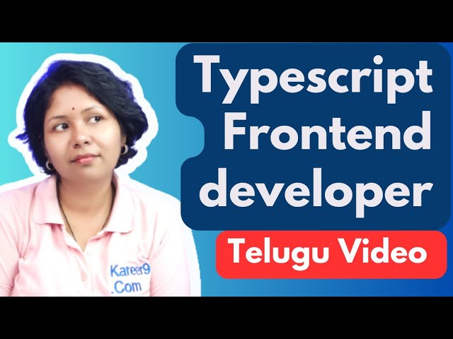 What is Typescript | Typescript Developer Career (Telugu)