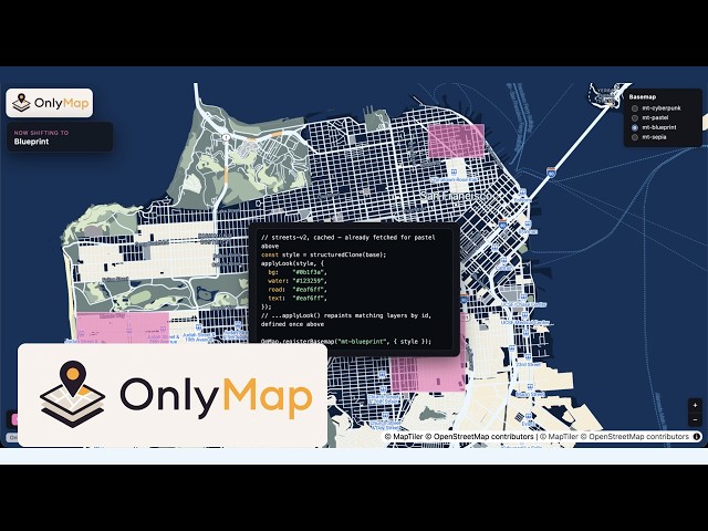 OnlyMapJS — Register Custom Basemap Styles (MapTiler Example)
