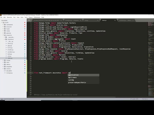 Como realizar una API REST con DJANGO