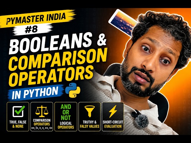Booleans & Comparison Operators in Python | #8 #python