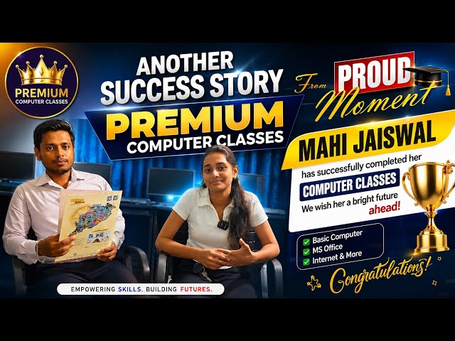 Student Success Story | Mahi Jaiswal Completed Computer Course at Premium Computer Classes 🎓