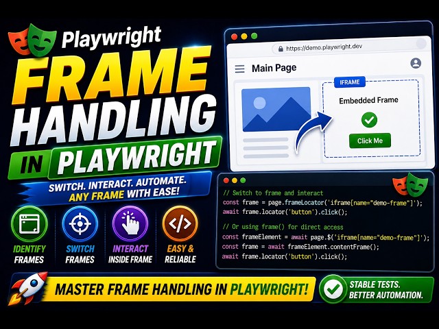 Playwright Tutorial 12 : Frame Handling in Playwright