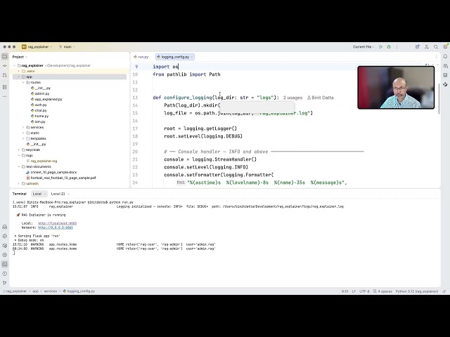 RAG Explainer EP12 | logging_config.py, Rotating Logs & Log Levels