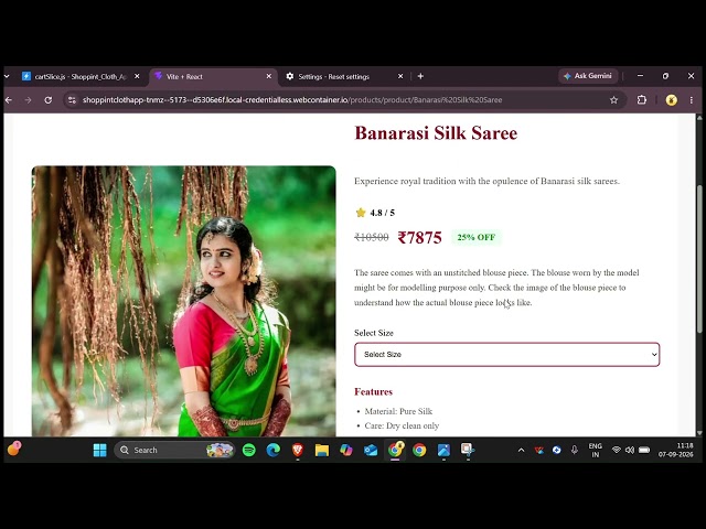 Project video of ecommerce