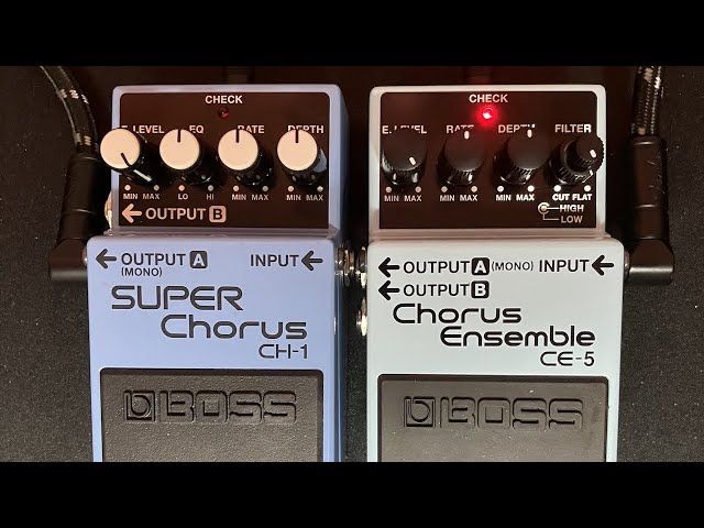 Chorus comparison BOSS CH-1 vs BOSS CE-5 into a Marshall 1987x