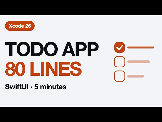 How to Make a Todo App in Xcode 26 (SwiftUI Tutorial)