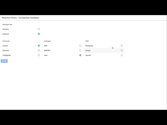 Angular conditional form validation