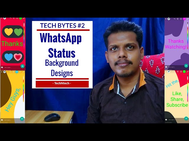 WhatsApp Status Background Designs - Tech Bytes #2 - TechNtech