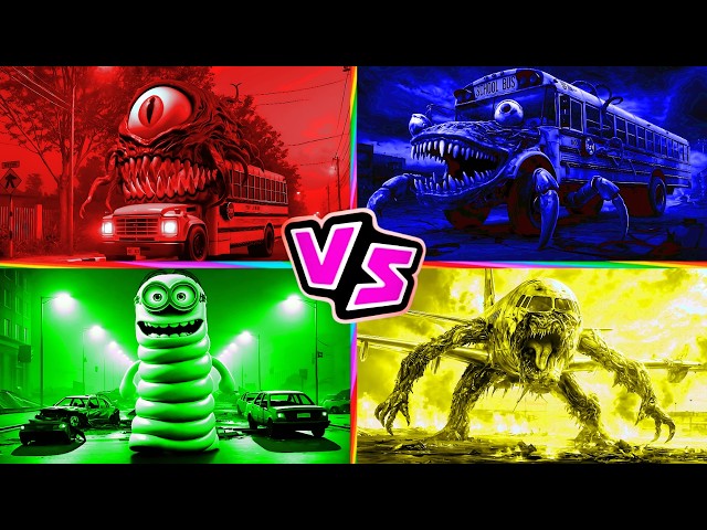 School Bus Monster 🆚 School Bus 🆚 MINION.EXE 🆚 INFECTED SKY 🎶 Tiles Hop EDM Rush
