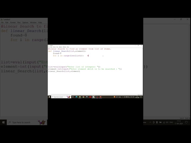 Linear Search in Python #datastructuresandalgorithmsinpython #datastructures #searching #exam #cuet