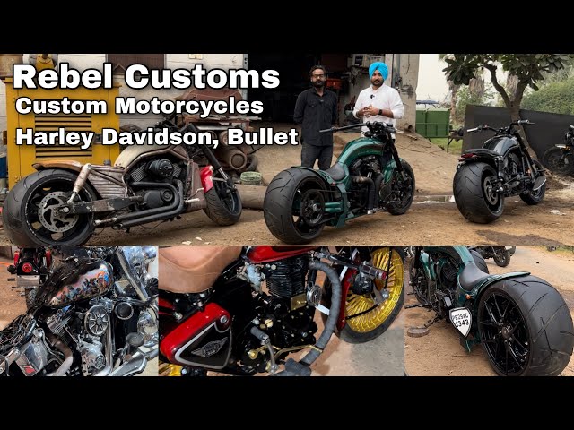 Custom Motorcycles | Air Suspension | Wide Tyre | Harley Davidson | Bullet,Many More Things | Punjab