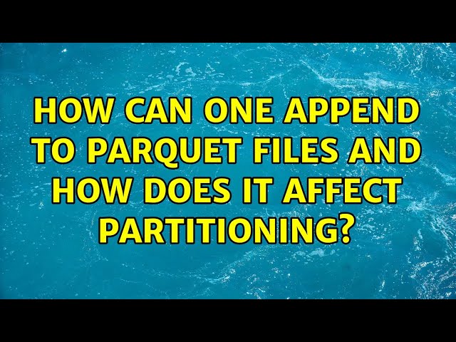 How can one append to parquet files and how does it affect partitioning?