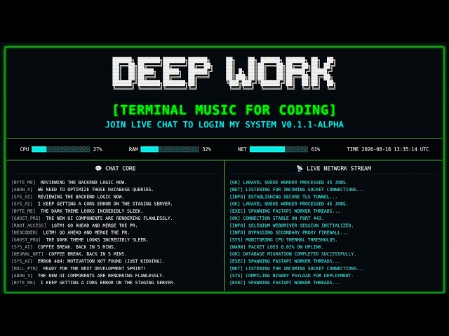 Debugging Deep Work Music | Dark Ambient Hacker Room Vibes