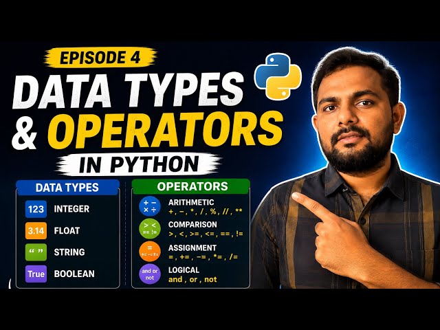     Learn Python Data Types & Operators in Telugu | Beginner Friendly