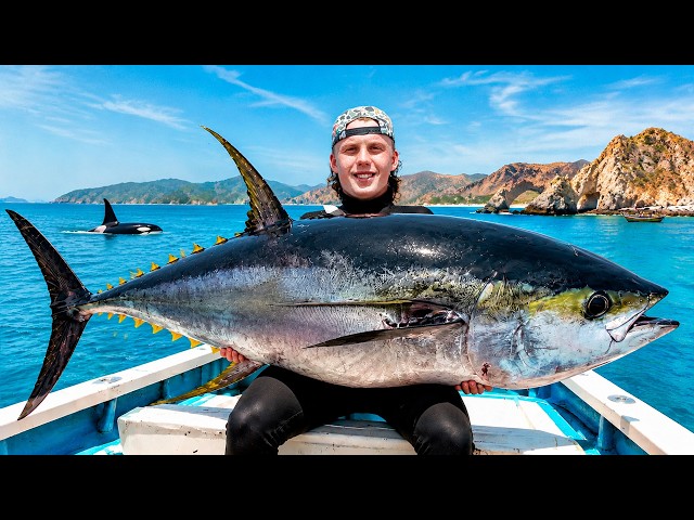 Spearing GIANT Tuna in Remote Mexico