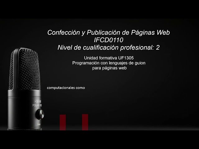 Programación con lenguajes de guion para páginas web