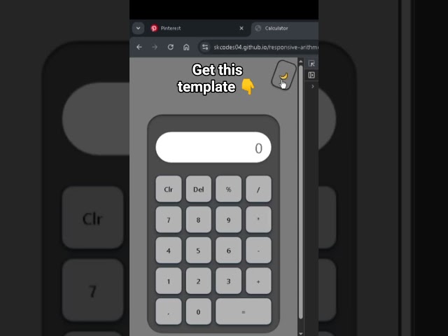 Responsive Arithmetic Calculator + Keyboard Support #webdesign #frontendproject #calculator
