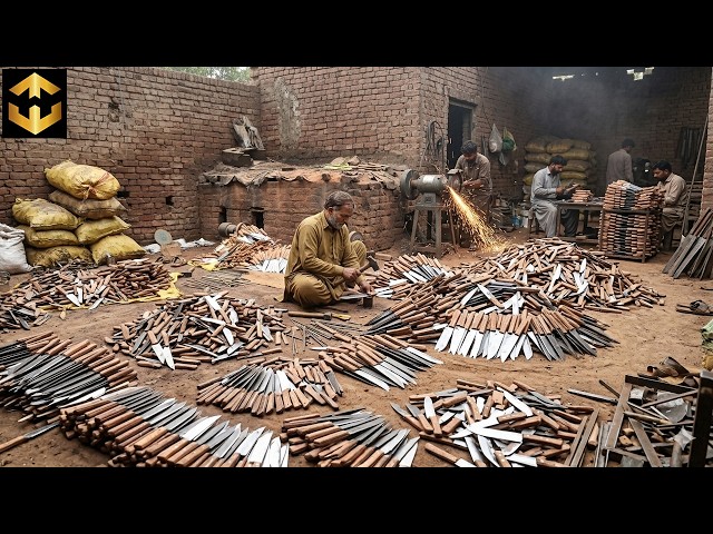 How Slaughter Knives Are Made in Bulk From Old Saw Blades in Factory