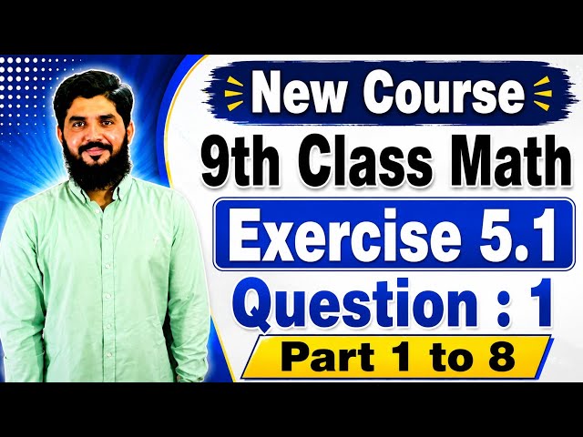 9th Class Math Exercise 5.1 Question 1 (Parts 1–8) | Chapter 5 Linear Equations & Inequalities-Hilal