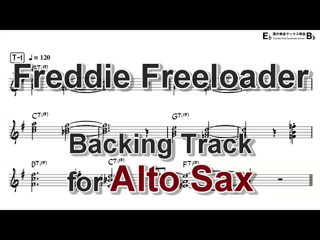 Freddie Freeloader - Backing Track with Sheet Music for Alto Sax