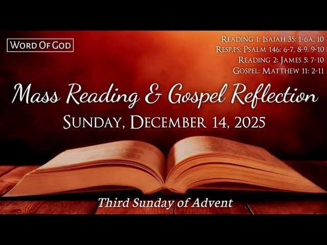 Today's Catholic Mass Readings and Gospel Reflection - Sunday, December 14, 2025